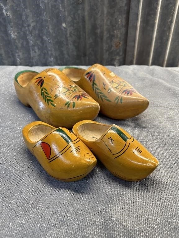 2 sets of wood clogs