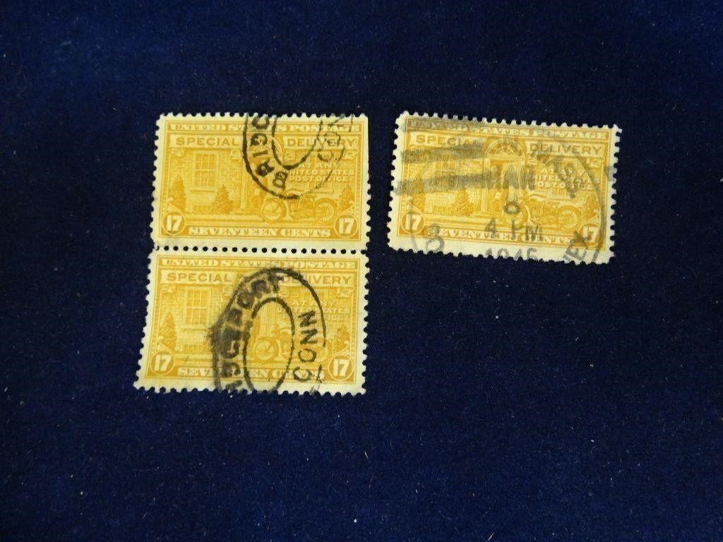 U.S. Special Delivery Stamps Post Marked 1916