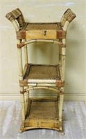 Rattan Three Tier Plant Stand.