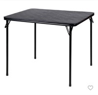 34" x 34" Folding Table Black - Plastic Dev Group