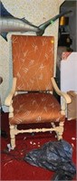Vintage Orange High Back Chair