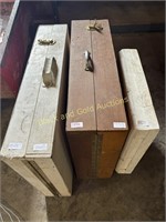 (2) Locking Storage Cases & Wooden Storage Box