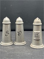 Vintage Pewter salt pepper toothpicks