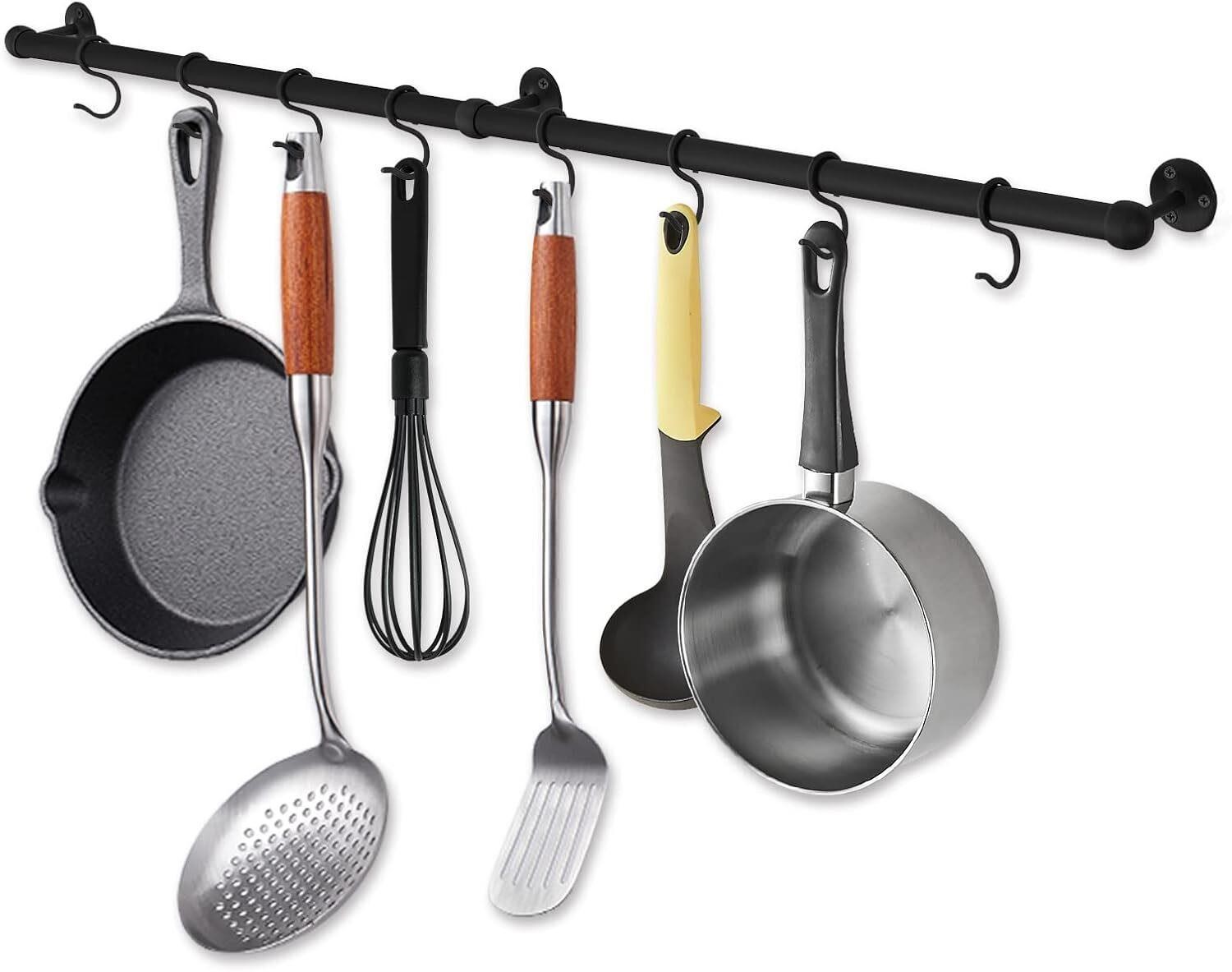 ROTHLEY 39.4 Inch Stainless Steel Pot Rack