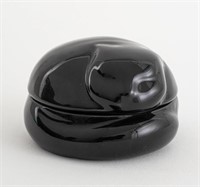 Tiffany & Co. Black Cat Porcelain Trinket Box