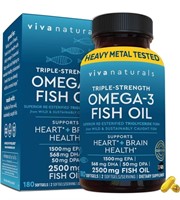 New Viva Naturals Triple Strength Omega 3 Fish