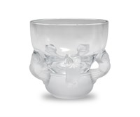 Lalique Crystal Hiboux Bowl with Owls