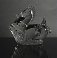 Steuben Crystal Seahorse Hippocampus by Pollard