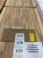 25" x 12' Eucalyptus Butcher Block Counter Top