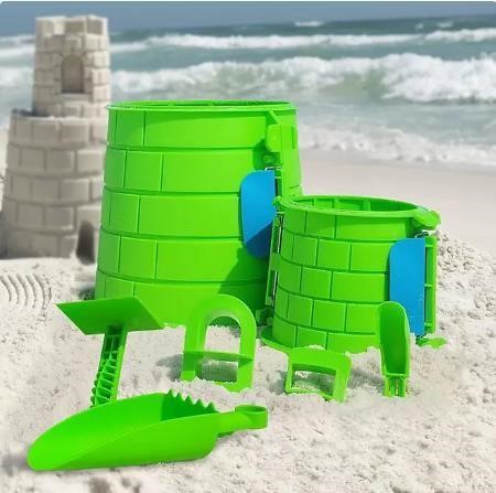 $40 Castle Tower Kit 6-Piece Green Sandcastle Set