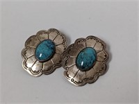 .925 Sterling Turquoise Sara Platero Clip On