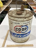 5 Gal CO-OP Lubricant Oil Can