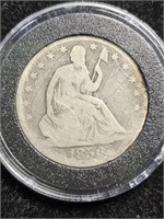 1856O Liberty Seated Half Dollar