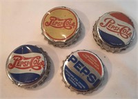 4 Different Pepsi-Cola Bottle Cap Magnets