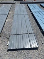 (40)New/Unused Grey 16' Roof & Siding Tin-