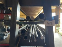 2-Shelves of Assorted Round Steel Stock