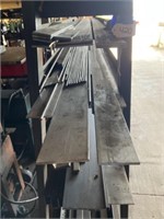 3-Shelves of Assorted Flat Steel 3" & 4",