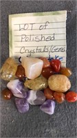 polished crystals and gems
