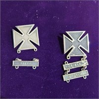 Sterling Silver Army Marksmanship Medals   24.3gr