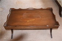 Vintage Mahogany Coffee Table Lyre Base