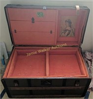 Antique Dome Top Trunk 30x17x19". Previously