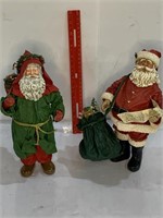 (2) Santas 11" tall