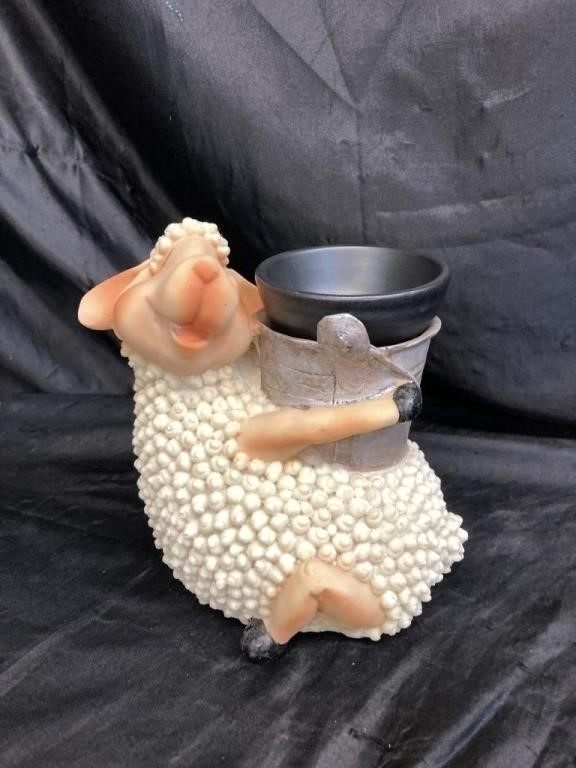 DECORATIVE SHEEP W/ SMALL CONTAINER
