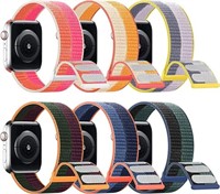6 Pack Weave Nylon Band Compatible with Apple Watc