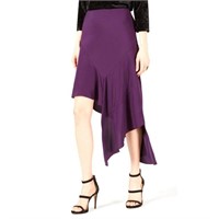 $59.5 Size 8  Asymmetrical MIDI Skirt Purple