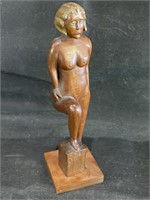 VTG Hand Carved Nude Woman