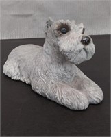 Sandicast Schnauzer Dog Sculpture 9" x 5" 1981