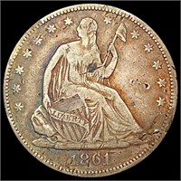 1861-O Seated Liberty Half Dollar NICELY