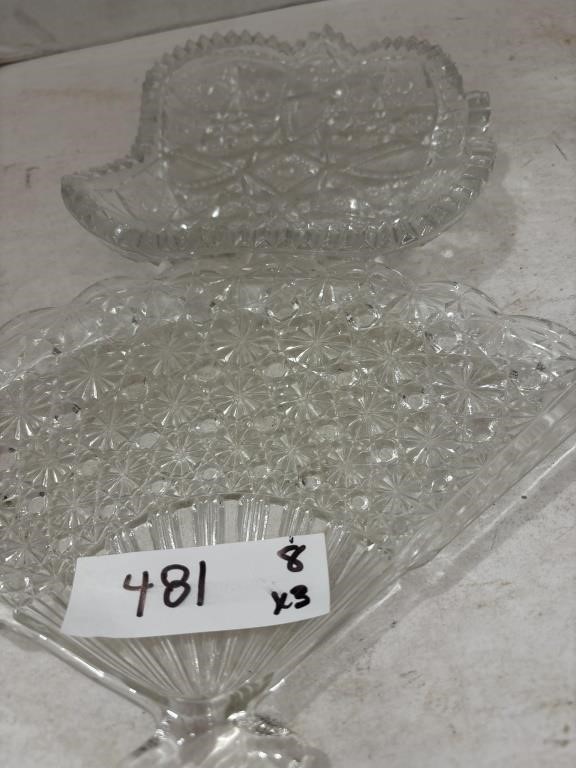 Crystal Glass Trinket Dishes