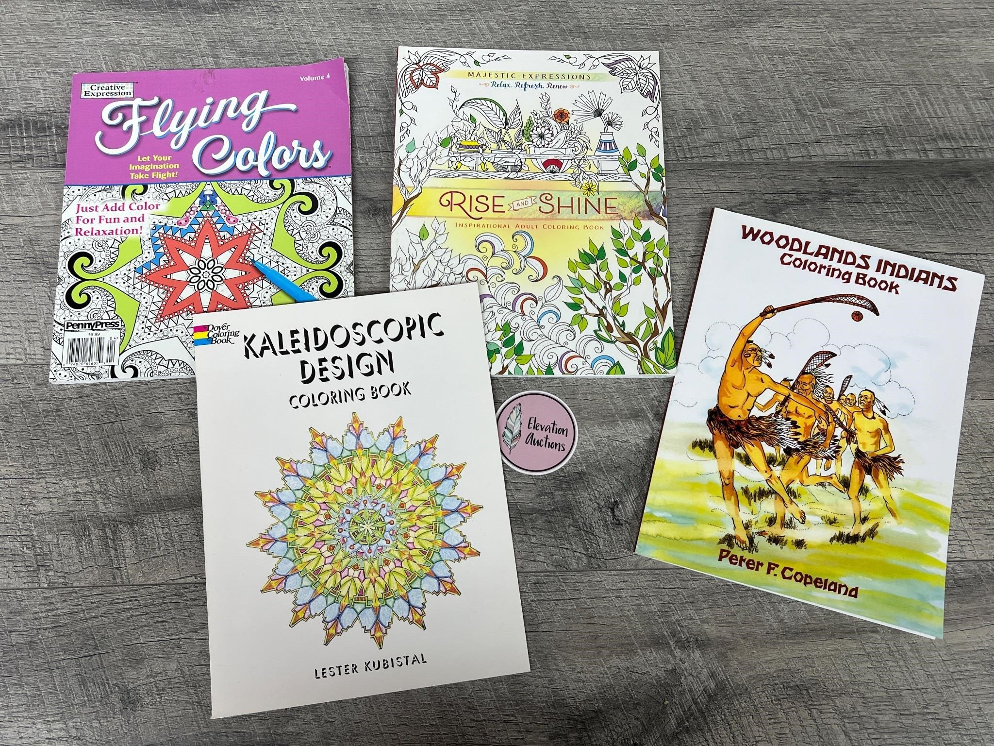 4 adult coloring books