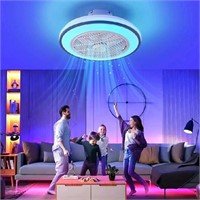 LMiSQ RGB LED Ceiling Fan with Lights and Remote-2
