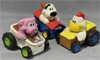 3 Mattel Cars - Fisher Price - Self Propelled