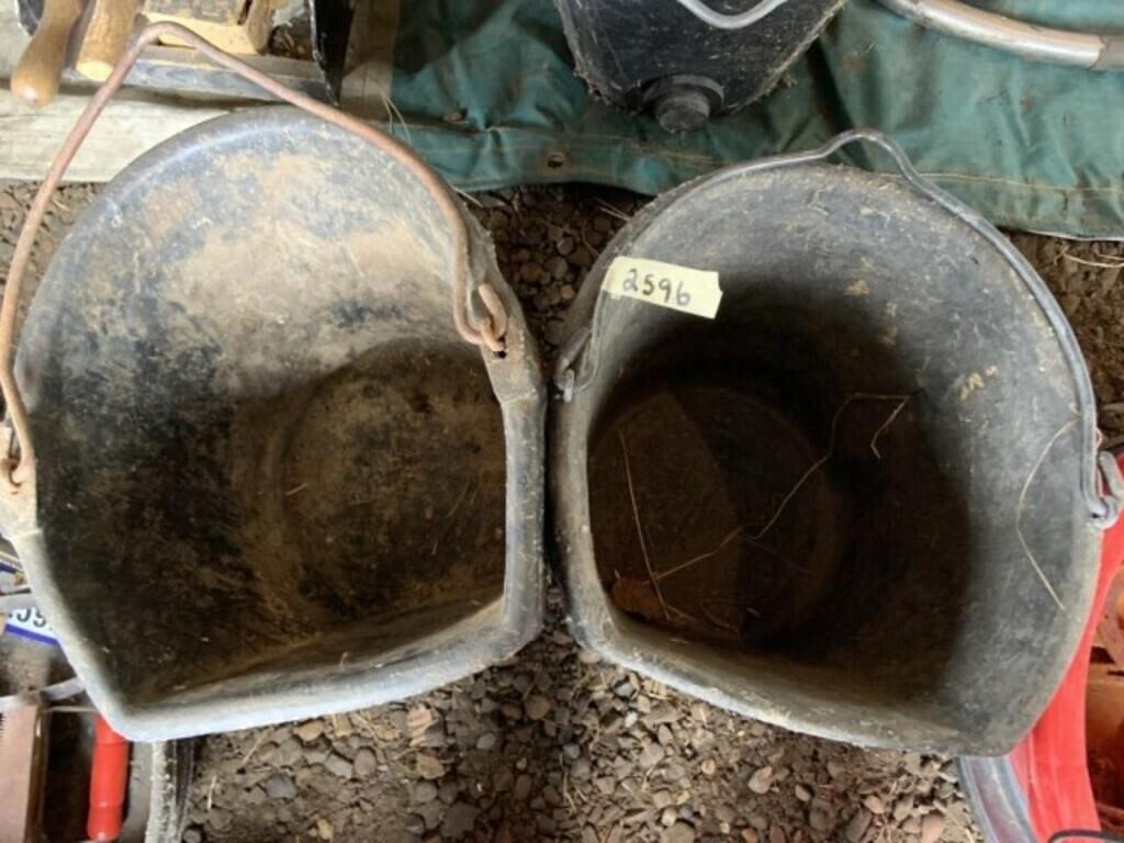 2 Rubber 3 Gal Pails