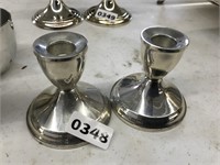 STERLING WEIGHTED CANDLESTICK HOLDERS