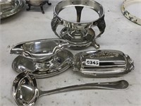 4 PC SET OF SILVERPLATE SERVING SET