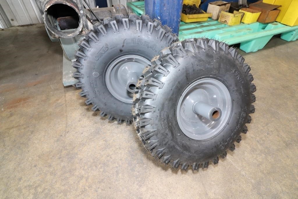 2 Utility Tires on Rims 15x4-6    New