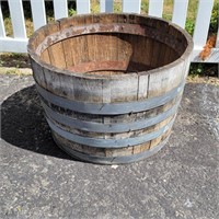 Wooden Half Barrel