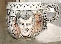 Vintage Elvis Presley Hand-Painted Ceramic Mug