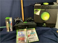 XBOX with Controllers & Games