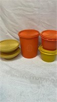 Vintage Tupperware bowls and canister