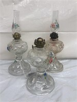 Group of three mini early lanterns with flower
