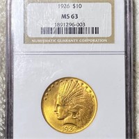 1926 $10 Gold Eagle NGC - MS63