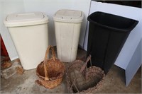 Trash Cans & Wicker Baskets