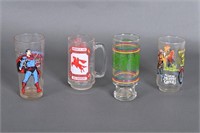 Vintage Novelty Glassware - Superman, Muppets