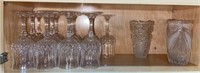 Mikasa wine glasses (13) & vases (2).