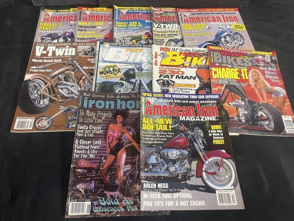 11 Motorcycle Magazines. Includes American